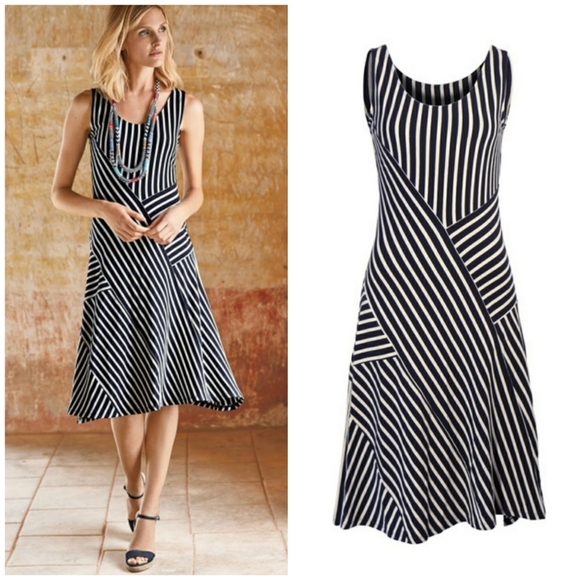 Peruvian Connection Dresses & Skirts - PERUVIAN CONNECTION Oyster Bay Striped Sundress